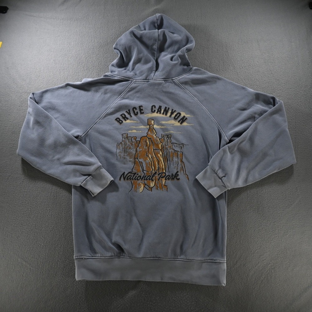 Lone Rock Bryce Canyon National Park Hoodie Small Blue Gray Cotton/Poly